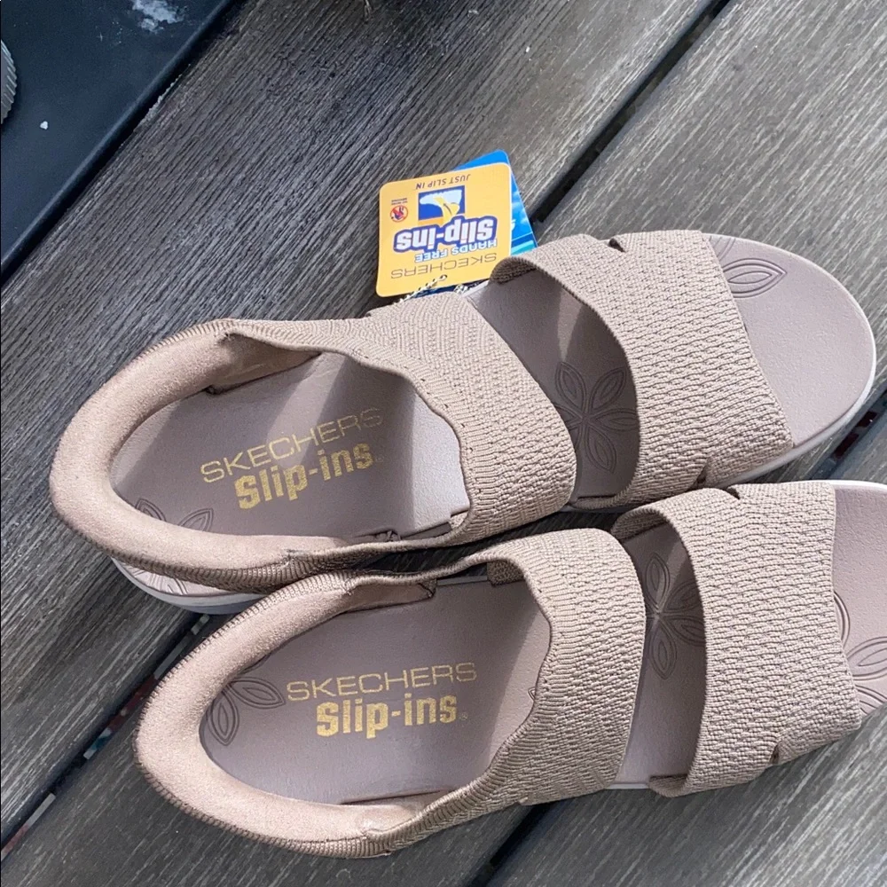 Skechers Slip-ins Women's Mocha  Sandals Size 10 - Picture 7 of 11